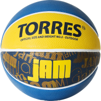 Мяч баскетбольный любительский TORRES Jam р.3,7